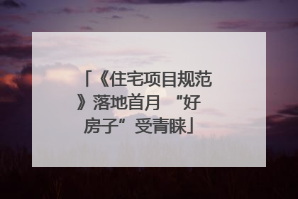 《住宅项目规范》落地首月 “好房子”受青睐
