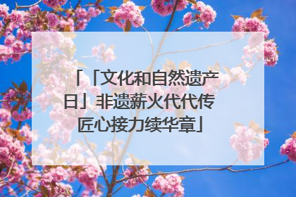 「文化和自然遗产日」非遗薪火代代传 匠心接力续华章