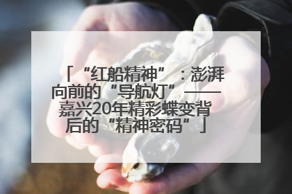 “红船精神”：澎湃向前的“导航灯”——嘉兴20年精彩蝶变背后的“精神密码”