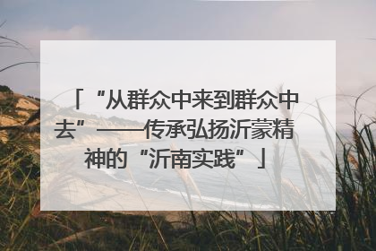 “从群众中来到群众中去”——传承弘扬沂蒙精神的“沂南实践”