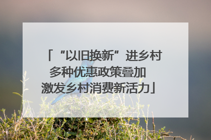 “以旧换新”进乡村 多种优惠政策叠加 激发乡村消费新活力