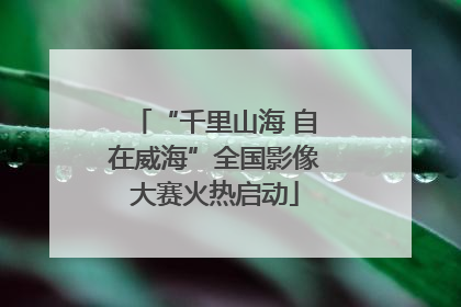“千里山海 自在威海”全国影像大赛火热启动