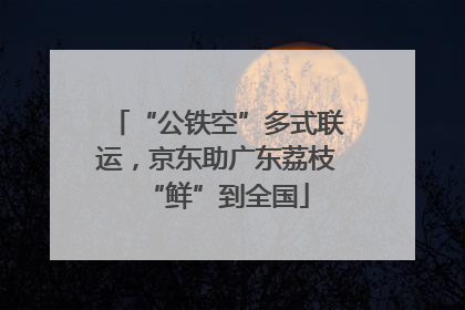 “公铁空”多式联运，京东助广东荔枝“鲜”到全国