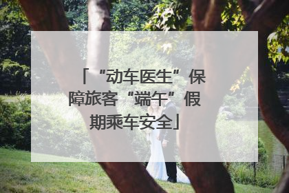 “动车医生”保障旅客“端午”假期乘车安全