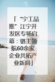 “宁工品推”江宁开发区专场启幕：链主领航60余家企业共拓产业新局