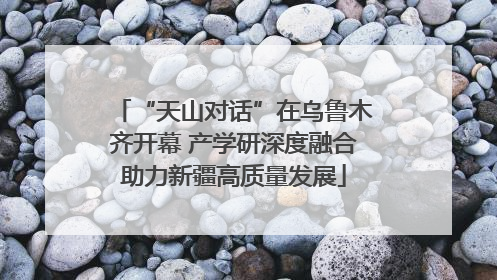 “天山对话”在乌鲁木齐开幕 产学研深度融合助力新疆高质量发展