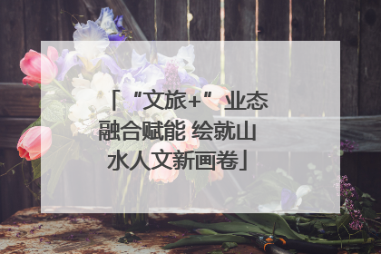 “文旅+”业态融合赋能 绘就山水人文新画卷