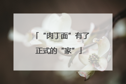 “肉丁面”有了正式的“家”