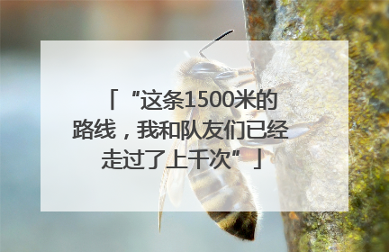 “这条1500米的路线，我和队友们已经走过了上千次”