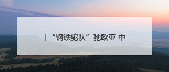 “钢铁驼队”驰欧亚 中欧班列加快山西开放步伐
