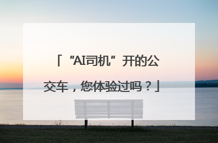 “AI司机”开的公交车，您体验过吗？