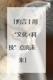 灼言丨用“文化+科技”点亮未来