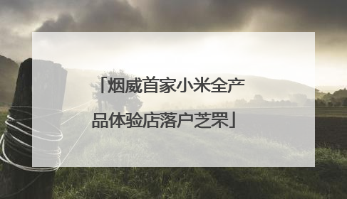 烟威首家小米全产品体验店落户芝罘