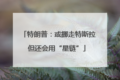 特朗普：或挪走特斯拉 但还会用“星链”