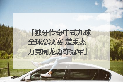 独牙传奇中式九球全球总决赛 楚秉杰力克周龙勇夺冠军