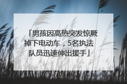 男孩因高热突发惊厥掉下电动车，5名执法队员迅速伸出援手
