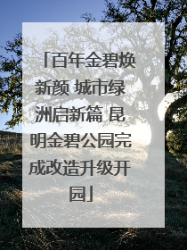 百年金碧焕新颜 城市绿洲启新篇 昆明金碧公园完成改造升级开园