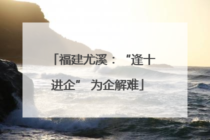 福建尤溪：“逢十进企” 为企解难