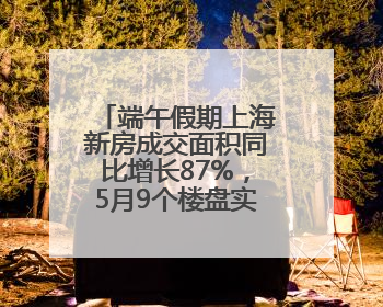 端午假期上海新房成交面积同比增长87%，5月9个楼盘实现“日光”