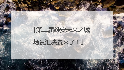 第二届雄安未来之城场景汇决赛来了！