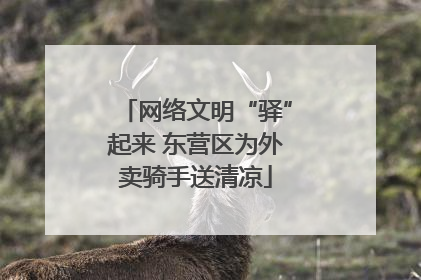 网络文明“驿”起来 东营区为外卖骑手送清凉
