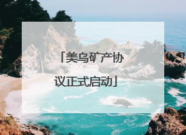 美乌矿产协议正式启动