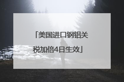 美国进口钢铝关税加倍4日生效