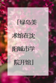 绿岛美术馆在沈阳城市学院开馆