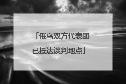 俄乌双方代表团已抵达谈判地点
