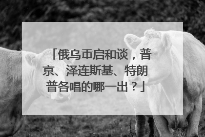 俄乌重启和谈，普京、泽连斯基、特朗普各唱的哪一出？