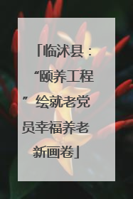 临沭县：“颐养工程”绘就老党员幸福养老新画卷