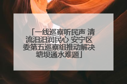 一线巡察听民声 清流汨汨润民心 安宁区委第五巡察组推动解决塘坝通水难题
