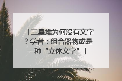 三星堆为何没有文字？学者：组合器物或是一种“立体文字”