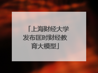 上海财经大学发布匡时财经教育大模型