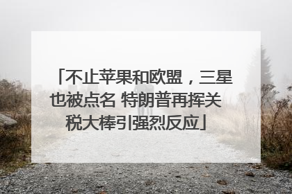 不止苹果和欧盟，三星也被点名 特朗普再挥关税大棒引强烈反应