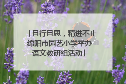 且行且思，精进不止 绵阳市园艺小学举办语文教研组活动