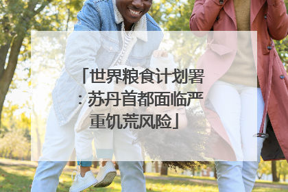 世界粮食计划署：苏丹首都面临严重饥荒风险