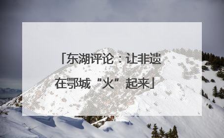 东湖评论：让非遗在鄂城“火”起来