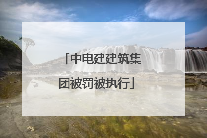 中电建建筑集团被罚被执行
