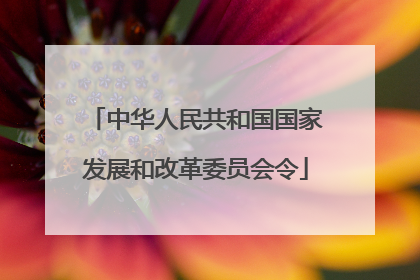 中华人民共和国国家发展和改革委员会令