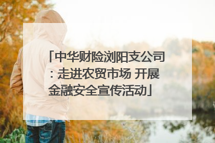 中华财险浏阳支公司：走进农贸市场 开展金融安全宣传活动