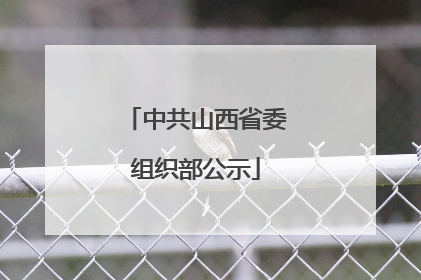 中共山西省委组织部公示