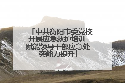 中共衡阳市委党校开展应急救护培训 赋能领导干部应急处突能力提升
