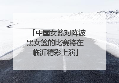 中国女篮对阵波黑女篮的比赛将在临沂精彩上演