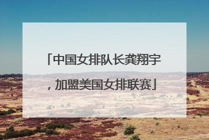 中国女排队长龚翔宇，加盟美国女排联赛