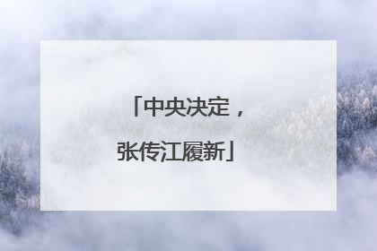 中央决定，张传江履新