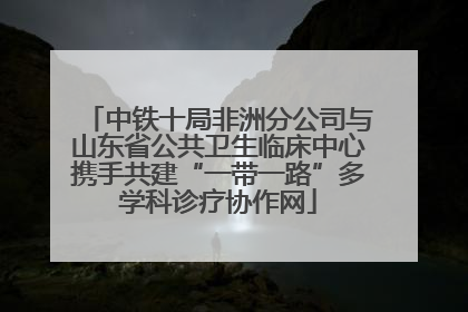 中铁十局非洲分公司与山东省公共卫生临床中心携手共建“一带一路”多学科诊疗协作网