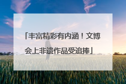 丰富精彩有内涵！文博会上非遗作品受追捧