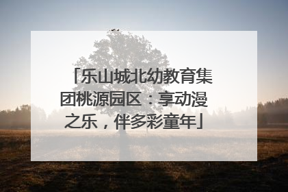 乐山城北幼教育集团桃源园区：享动漫之乐，伴多彩童年