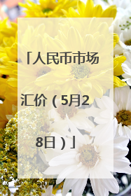 人民币市场汇价（5月28日）